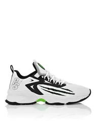 プレイン スポーツ nữ Giày Giày thể thao PLEIN SPORT LoTop Sneakers Tiger Scratch Unisex Unisex Whitegreenfluo ホワイ