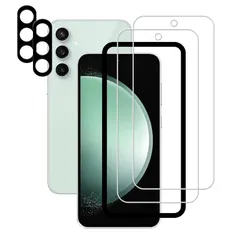 【2+2枚bộ】ガイド枠付き KPNS 日本Chất liệu製 強化ガラス Galaxy S23 FE SCG24 用 ガラスフィルム カメラフィルム カバー 保護フィルム