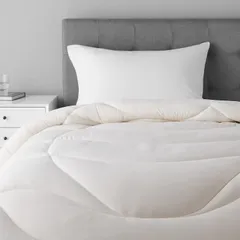 掛け布団 抗菌防臭加工 オールシーズン ベーシック シングル 140×200cm 羽毛代替Chất liệu コンフォーター Trắng