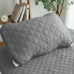 43×63cm タオル地 オールシーズン 2枚bộ thời trang かわいい Cotton 北欧 吸水 枕パッド パイル ゴム シルフィーズ ダークXám