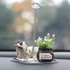 置物自動車部品クラフトオーナメント抽象芸術犬車のインテリア1個