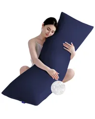 YZ HOME 抱き枕 だき枕 だきまくら 160cm×50cm 等身大 横向き寝 長い枕 厚み調整可能 ふわふわ もちもち 安眠枕 快眠サポート クッション 男女兼用 妊婦 プレゼント 洗える枕カバー付き Xanh navyXanh dương(160 50)★m 2f0465b5