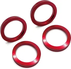 【在庫処分】4個bộ アルミ合金製 高さ10mm Đỏ 67/60mm アノダイズ防錆加工 ハブリング AHCR6760