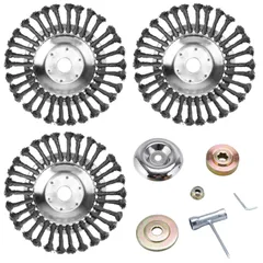 ★mới★Deepa Ribusu 草刈機用ワイヤーブラシ 替刃 20cm 刈払機用除草ブラシ 取付穴径25.4mm 3個bộ 互換品 [並行輸入品] 6e2822bb