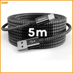 miễn phí vận chuyển★USB Type C ケーブル【5m/1本 長い】CLEEFUN タイプC ケーブル QC3.0対応 充電コード タイプ
