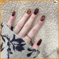 miễn phí vận chuyển★ネイルチップ ショート 24枚入 phổ biến 和風 かわいい シンプル thời trang 成人式 結婚式 パーティー 日常生活に(2)
