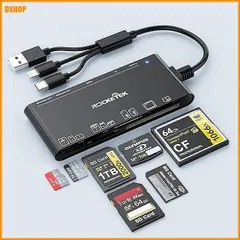 miễn phí vận chuyển★USB-C/Lightning/USB-A カードリーダー 7in1 SD/TF(Micro SD)/MS/XD/CF