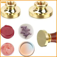 miễn phí vận chuyển★シーリングスタンプ ヘッド 2個bộ 丸形 20mm 25mm ワックスシール シーリングスタンプ 真鍮ヘッド màu trơn