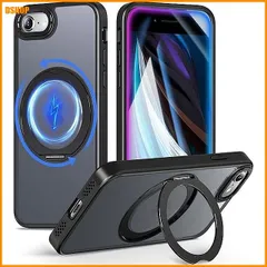 miễn phí vận chuyển★MINIKA iPhone SE3 iPhone SE2 用 ケース Magsafe対応 360度回転 スタンド付き 多