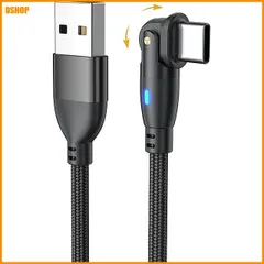 miễn phí vận chuyển★YFFSFDC USB Type Cケーブル 2m Ｌ字型 180度回転 急速充電 高速データ転送 マイクロ USB ケ