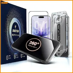 miễn phí vận chuyển★OneFish 360度 覗き見防止フィルム iPhone 17/16 Pro 用 全面保護 強化ガラス 17/16Pr