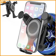 miễn phí vận chuyển★【2024アップXámド・最強の安定】スマホホルダー 車 クリップ式 車載携帯ホルダー 丸型エアコン 片手操作 車 スマ