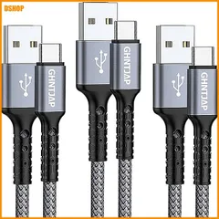 miễn phí vận chuyển★USB Type C ケーブル 1M 【3本bộ】 USB A to USB C ケーブル 3A急速充電 QC3.0/