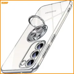 miễn phí vận chuyển★OURJOY Galaxy S25 用 ケース クリア 360度回転リング付き 電気メッキ加工バンパー 耐衝撃 軽量 薄