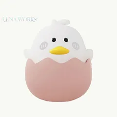 ナイトライト ベッドサイドランプ 卓上ライト オブジェ 置物 卵から顔を出しているヒヨコ ひよこ 間接照明 インテリア 寝室 授乳ライト テーブルライト テーブルランプ オシャレ ギフト プレゼント 誕生日 贈り物 プラスチック