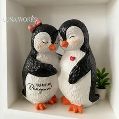 置物 オブジェ ガーデンオーナメント ペンギンのカップル ぺんぎん 屋外 屋内 室内 インテリア 玄関 リビング ダイニング 装飾 庭 ガーデニング 装飾 ガーデン dễ thương ギフト インテリア用品 贈り物 雑貨