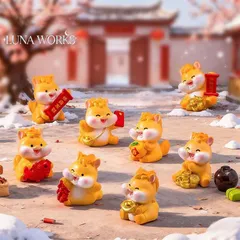 オブジェ 置物 馬 うま ウマ 干支 dễ thương馬 ミニKích cỡ 16個bộ インテリア リビング ダイニング 玄関 寝室 装飾 オーナメント 樹脂 プレゼント ギフト オシャレ dễ thương 癒しグッズ 棚装飾