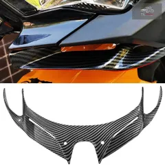 カーボンバイク スプリッターエアロダイナミックウィングシャークフィンエアインテークウィングフロントチンスポイラーウィンドスプリッタ