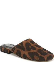 フランコサルト nữ Giày パンプス プリント スエード Sarto by Franco Sartolena Leopard Print Suede Mules Brown Multi ブラ