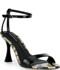 アントニオ メラーニ nữ Giày ヒール サンダル アンクル レザー Antonio Melani Sacha Leather Ankle Strap Dressandals Black ブ