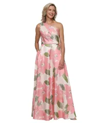 アレックスイブニングス nữ Áo Đầm ワンショルダー Alex Evenings Womens OneShoulder Gown Coral Multi コーラル