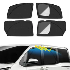 ヴォクシー ノア 80系 車loại専用 メッシュカーテン サンシェード 遮光 換気 VOXY NOAH 80 サイド用 2in1 カーテン 日除け 虫避け マグネット カーシェード 通風 UVカット運転席 助手席 インテリア アクセサリー カスタ d20e824d