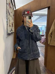 EDWIN ヴィンテージ デニム キルティング レーシング Áo khoác h596