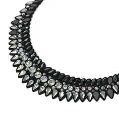 SWAROVSKI(スワロフスキー) ネックレス美品  - đen×ダークXám×クリア スタッズ