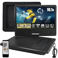 [東京Deco] フルセグ 10型 ポータブルDVDプレーヤー 車載用バック付属 3WAY電源 [地デジ受信チューナー搭載モデル] [長時間2時間連続再生] フルセグ 10インチ リッピング レジューム機能 大画面 AC/DC CPRM/VR c1adf1d4