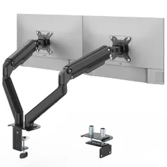 monTEK モニターアーム デュアル 13～32インチ対応 耐荷重2～9kg PCモニターアーム 2画面 上下 左右 多角度調節t 3d668696