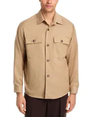ボス nam Áo Áo sơ mi ウール BOSS Carper Wool Button Overshirt Medium Beige Be
