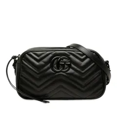 グッチ GGマーモント 斜め掛け チェーン ショルダーTúi xách 447682 Đen レザー nữ GUCCI【1-0287810】