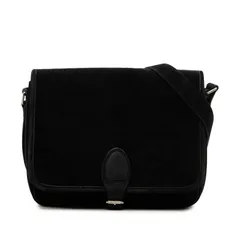 サンローラン YSLロゴ 斜め掛け ショルダーTúi xách 688253 Đen ベロア レザー nữ SAINT LAURENT【1-0288790】