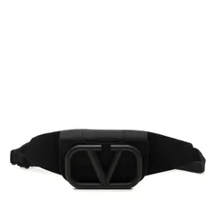 ヴァレンティノ ガラヴァーニ Vロゴ ボディTúi xách ウェストTúi xách Đen キャンバス nữ VALENTINO【1-0288811】