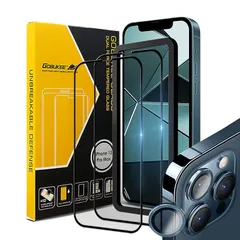 【mới】 GOBUKEE [2+1枚bộ][アンチグレア][フルカバー] iPhone 13 Pro Maxガラスフィルム強化ガラス カメラレンズプロテクター iPhone13 Pro Max 用 液晶保護ガラス 指紋防止/サラサラタッチ感/つや消し/ガイド