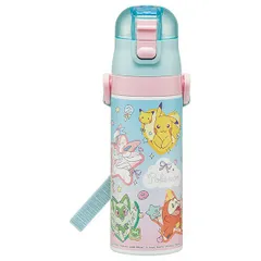 ポケモン 水筒 ステンレスボトル 470ml 直飲み 超軽量 ロック付き ワンプッシュ ダイレクト POKEMON ファンシー スケーター キャラクター 子ども trẻ em 子供
