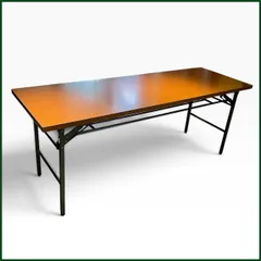 中古●メーカー不明●会議用テーブル 長机 木製 ミーティング オフィス家具 業務用 事務所 折りたたみ Nâu 札幌 ④