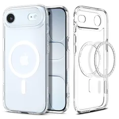 【mới】 Spigen 【創業18年の技術力】 iPhone Air ケース MagSafe対応 クリア 透明 ストラップホール 米軍MIL規格 ウルトラ・ハイブリッド・マグフィット (クリア・Trắng) ACS10051