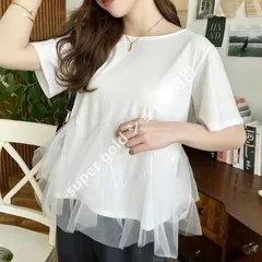 nữ Áo thun 日本風 hè フリル tay ngắn