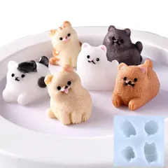 Evergarden シリコンモールド ネコ イヌ 立体 猫 ねこ 犬 いぬ シリコン モールド シリコン型 型