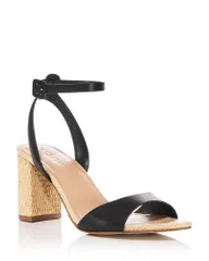 アクア nữ Giày サンダル AQUA Womens Baley Sandals Exclusive Black Leather Đen