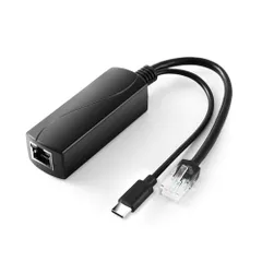 2.5G タイプ C PoE スプリッター 5V/4A、48V PoE から USB-C 5V/4A 20W 出力、2.5Gbps イーサネット IEEE802.3af/at 準拠、スマートホーム/Pi 4B/4B+ 用プラグアンドプレイ ( 051b5cac
