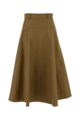 【mới・最安値】BALENCIAGA バレンシアガ A-Line Cotton Skirt CAMEL chính hãng 衣類 A002BTTKP07 2602