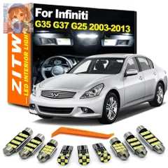 LEDインテリアライトドアプレートバルブキット インフィニティ G25 G35 G37 G37S セダン クーペ カブリオ 2003-2009 - 13