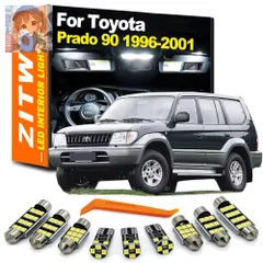 12個室内灯 トヨタ プラド 90 LC90 1996 - 01 LED電球 室内ドーム 読書灯 プレートランプキット