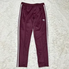 Quần áo cũ quần thể thao adidas Firebird thêu logo Trefoil ba sọc Bordeaux L 268-15