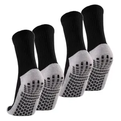 【mới】 [Aqinmony] 2足組 サッカーソックス Giày下 nam スポーツソックス Cotton 滑り止め粒子のGiày下底 厚手 フットサル ミッドチューブ tập luyện アウトドア フットボール バスケット 22-28cm F-35 