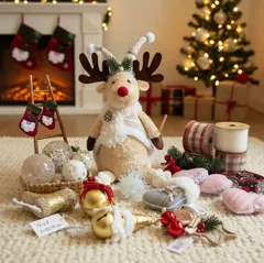 トナカイ ぬいぐるみ クリスマス オーナメント豪華bộ