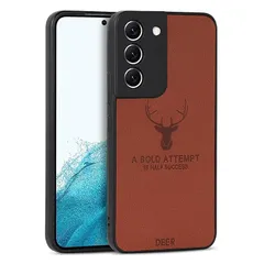 【mới】 JOOBOY Galaxy S22 ケース 耐衝撃 薄型 レンズ保護 コンパクト PCChất liệu 背面 高級なPUレザー ハードカバー マット加工 指紋防止 カメラ保護 携帯カバー ギャラクシーs22 カバー (Galaxy 22, brown)
