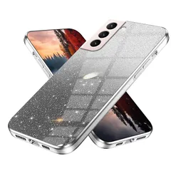 【mới】 Wousunly ケース 対応: Galaxy S22ケースきらきら いスマホケースSamsung Galaxy S22キラキラカバー かわいい2in1 耐衝撃 TPU 携帯Galaxy S22 カバー薄型 軽量スマ 全面保護 (trắng)